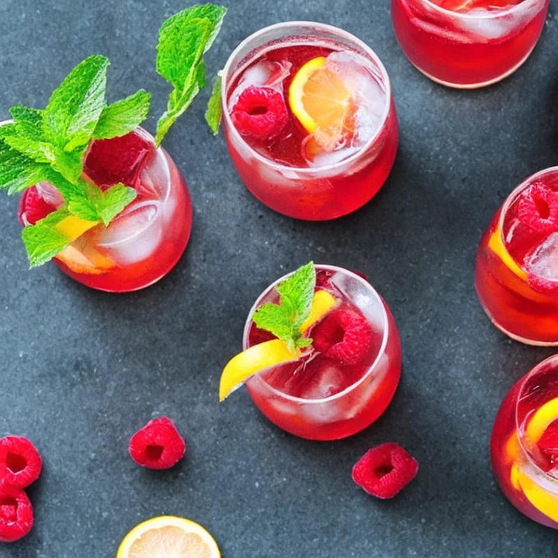 Iste med hindbær - Illustration - kan være AI genereret og afvige fra opskriften