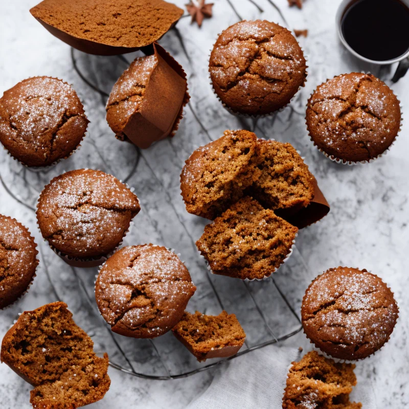 Brunkage muffins - Illustration - kan være AI genereret og afvige fra opskriften