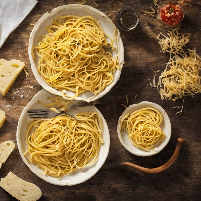 Pasta la mirelle - Illustration - kan være AI genereret og afvige fra opskriften