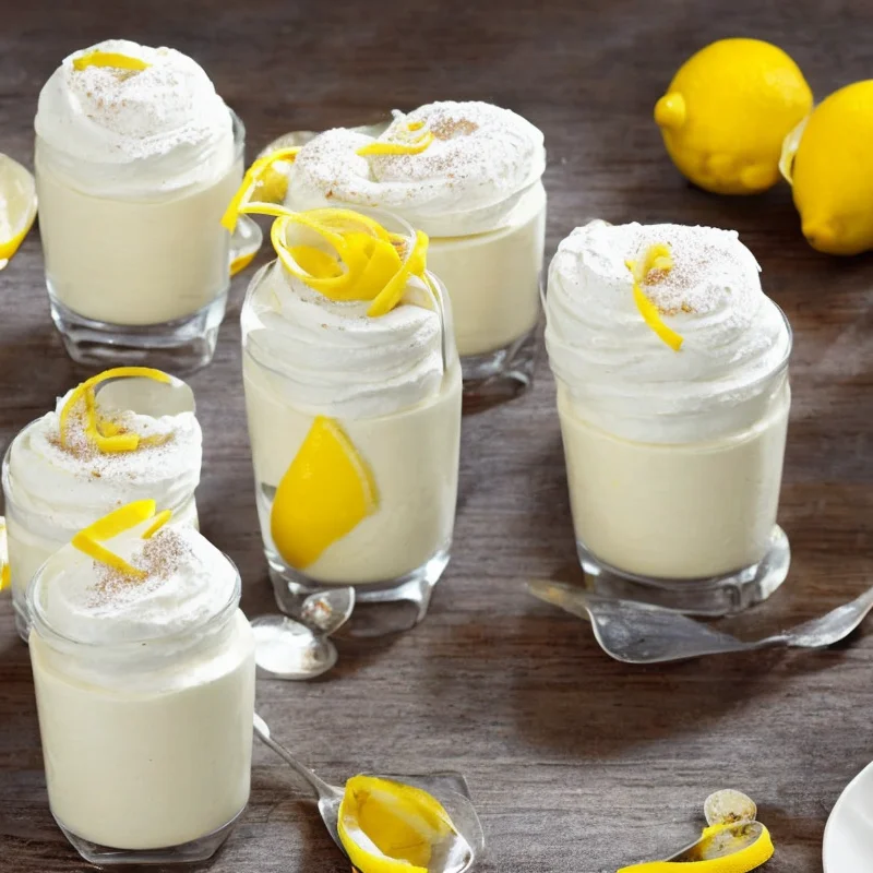 Frossen citronmousse - Illustration - kan være AI genereret og afvige fra opskriften