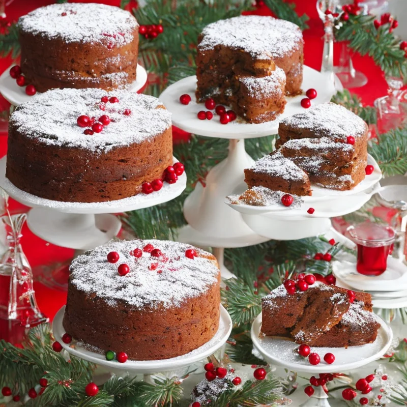 Festlig julekage - Illustration - kan være AI genereret og afvige fra opskriften