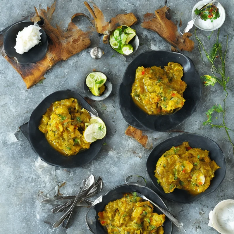 Karrysild til jul - Illustration - kan være AI genereret og afvige fra opskriften