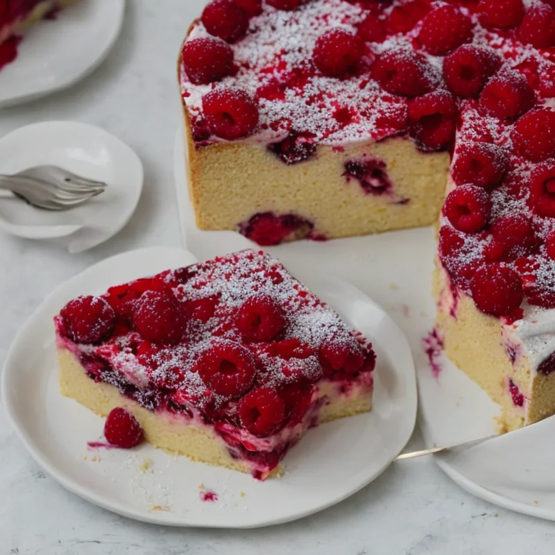 Hindbærfromagekage - Illustration - kan være AI genereret og afvige fra opskriften