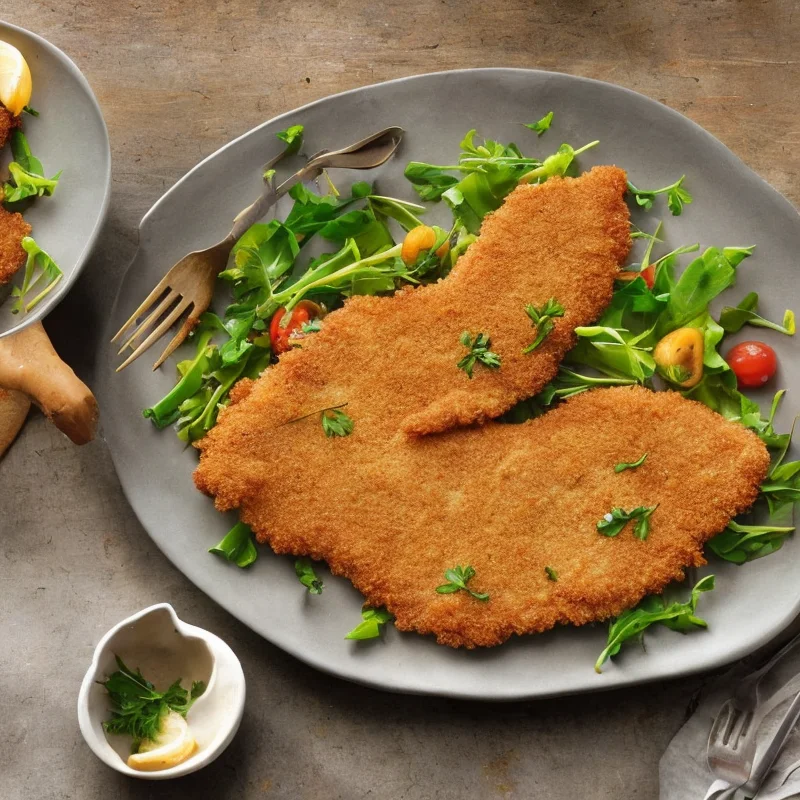 Kalkun wienerschnitzel - Illustration - kan være AI genereret og afvige fra opskriften