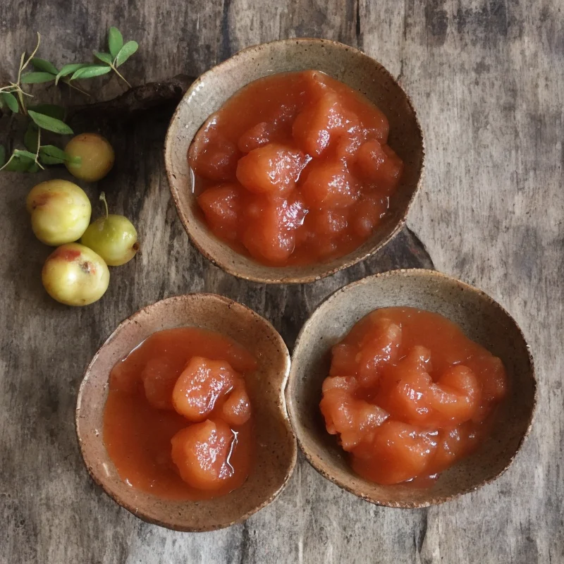 Stikkelsbærsauce - Illustration - kan være AI genereret og afvige fra opskriften