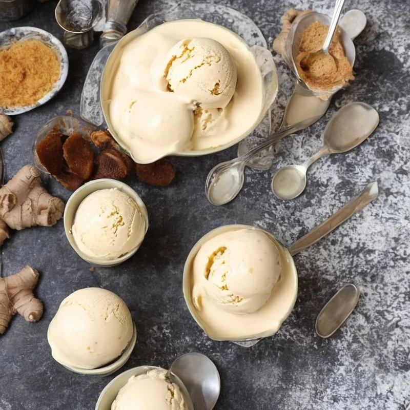 Ingefæris med lækker sauce - Illustration - kan være AI genereret og afvige fra opskriften