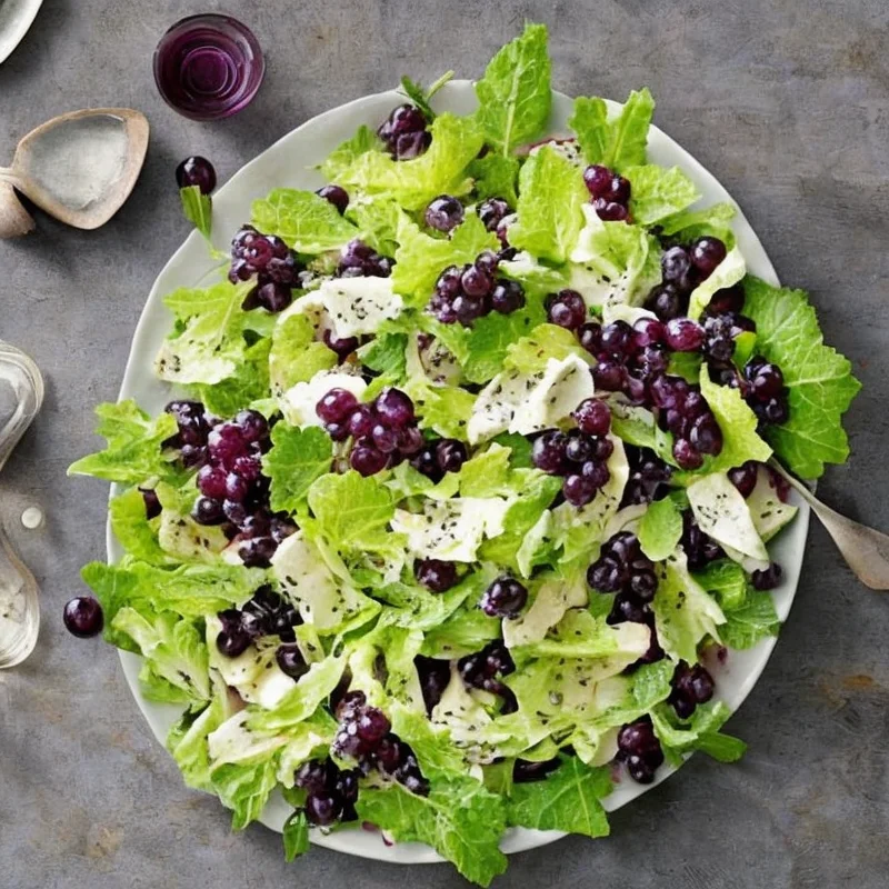 Savoysalat med druer - Illustration - kan være AI genereret og afvige fra opskriften