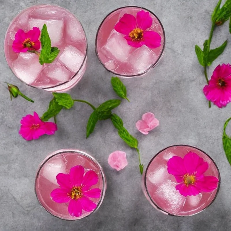 Pink flowers - Illustration - kan være AI genereret og afvige fra opskriften