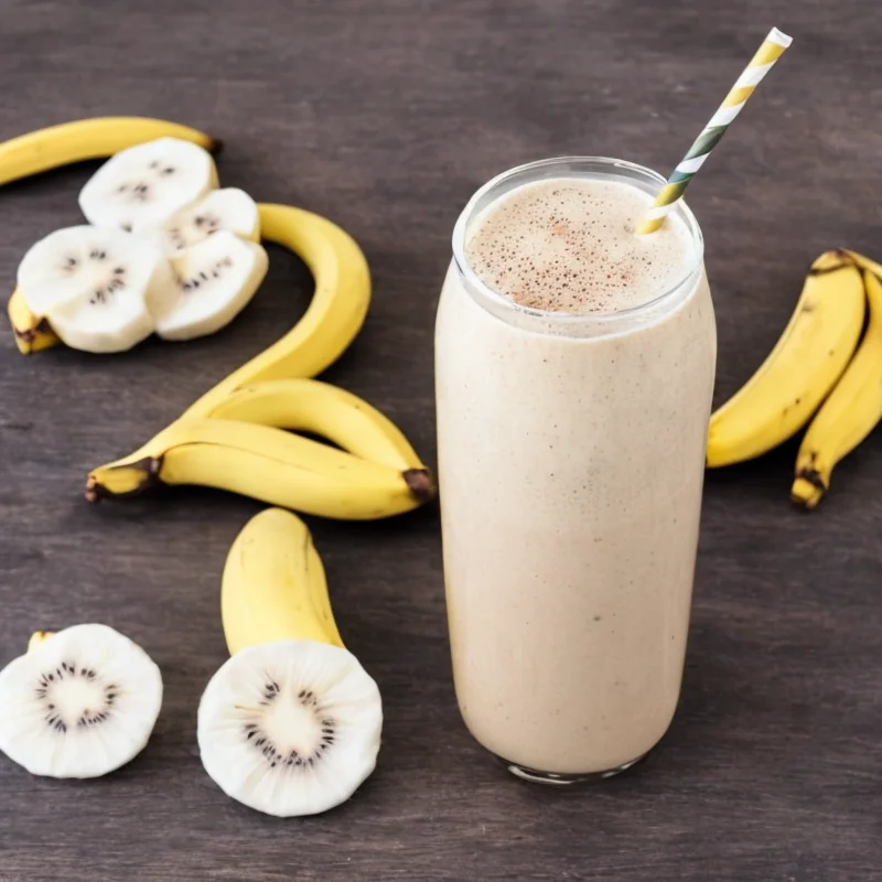 Smoothie banana latte - Illustration - kan være AI genereret og afvige fra opskriften