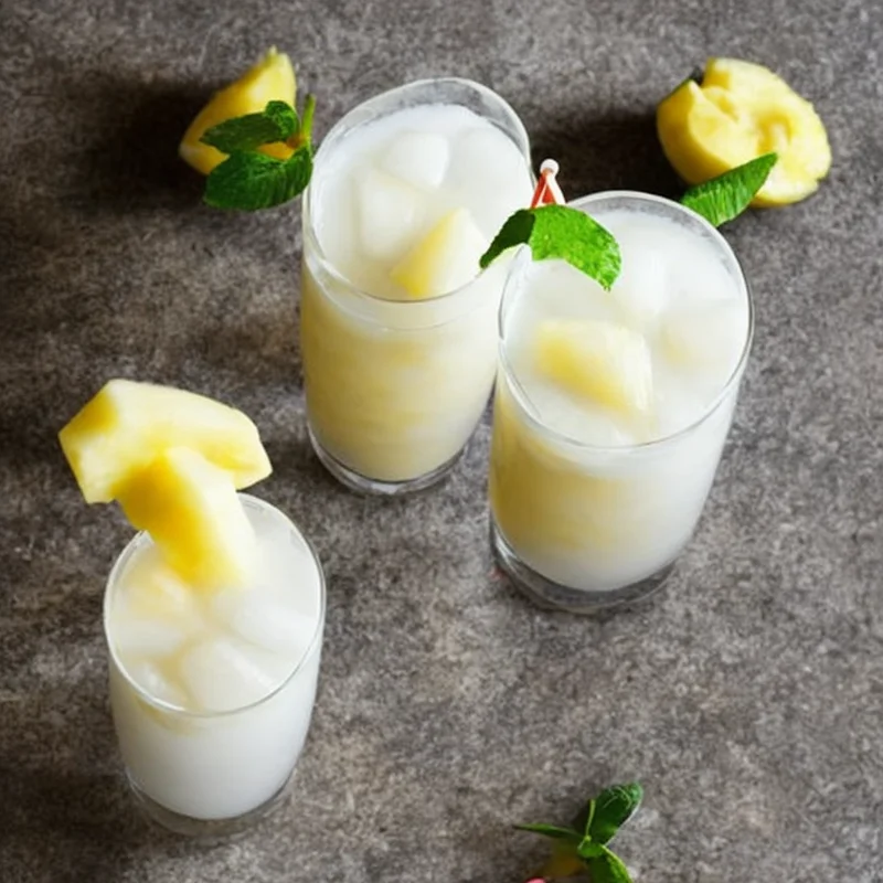 Virgin pina colada - Illustration - kan være AI genereret og afvige fra opskriften