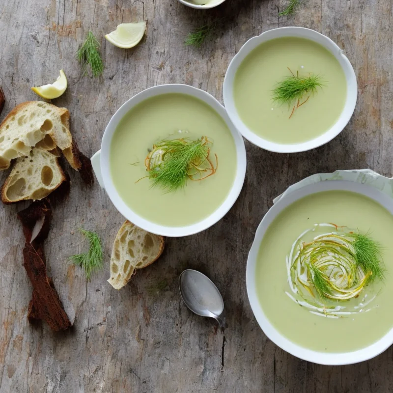 Fennikelsuppe - Illustration - kan være AI genereret og afvige fra opskriften