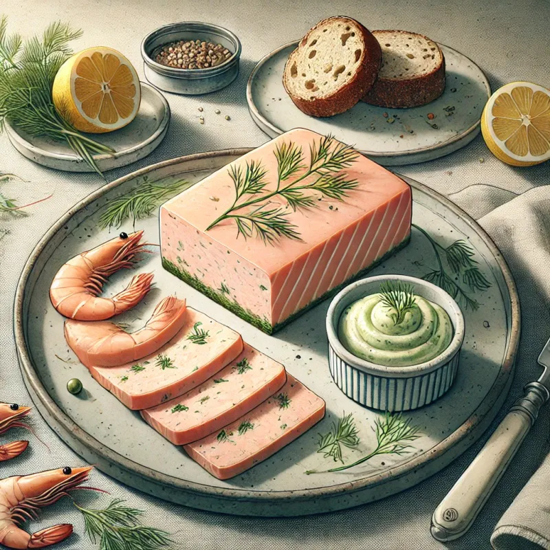 Verdens nemmeste lakseterrine - Illustration - kan være AI genereret og afvige fra opskriften