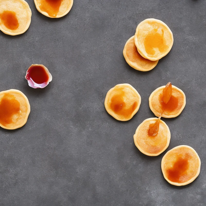 Mini pandekager med sirup - Illustration - kan være AI genereret og afvige fra opskriften