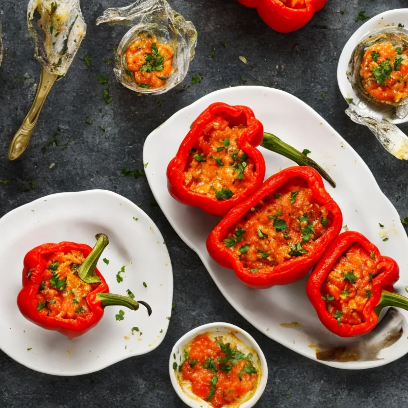 Ovnbagt peberfrugt - Illustration - kan være AI genereret og afvige fra opskriften