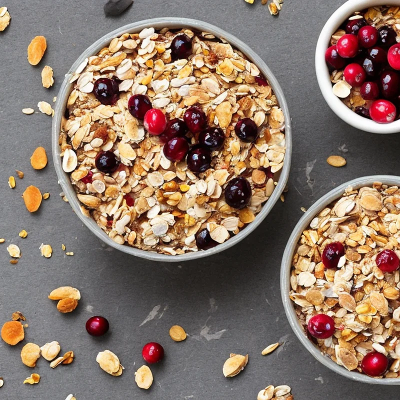 Mysli med abrikos og tranebær - Illustration - kan være AI genereret og afvige fra opskriften