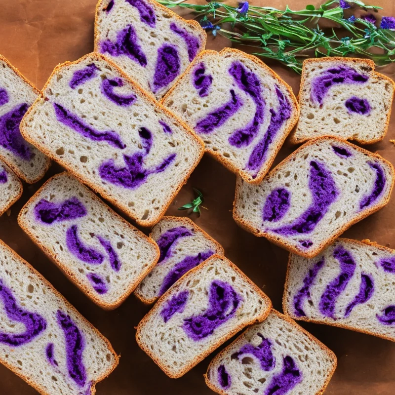 Violbrød - Illustration - kan være AI genereret og afvige fra opskriften