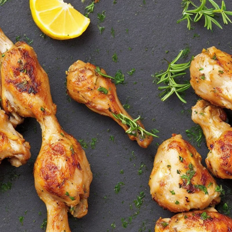 Kyllingekøller med hvidløg og krydderurter - Illustration - kan være AI genereret og afvige fra opskriften