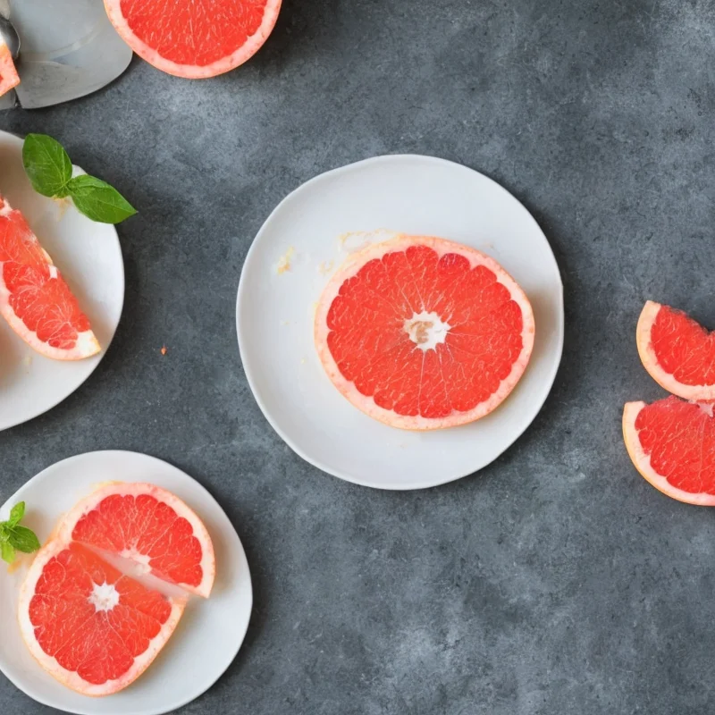 Frisk og lækker grapefrugtdessert - Illustration - kan være AI genereret og afvige fra opskriften