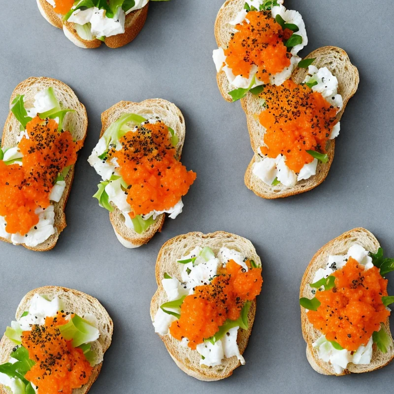 Smørrebrød med torskerogn - Illustration - kan være AI genereret og afvige fra opskriften