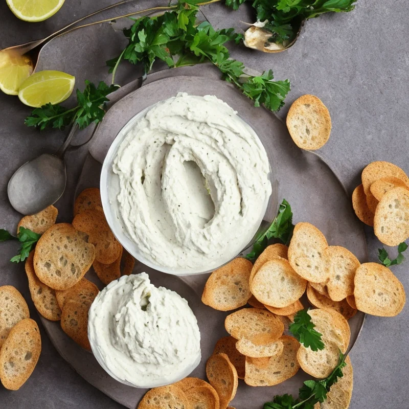 Torskerognsmousse eller dip - Illustration - kan være AI genereret og afvige fra opskriften