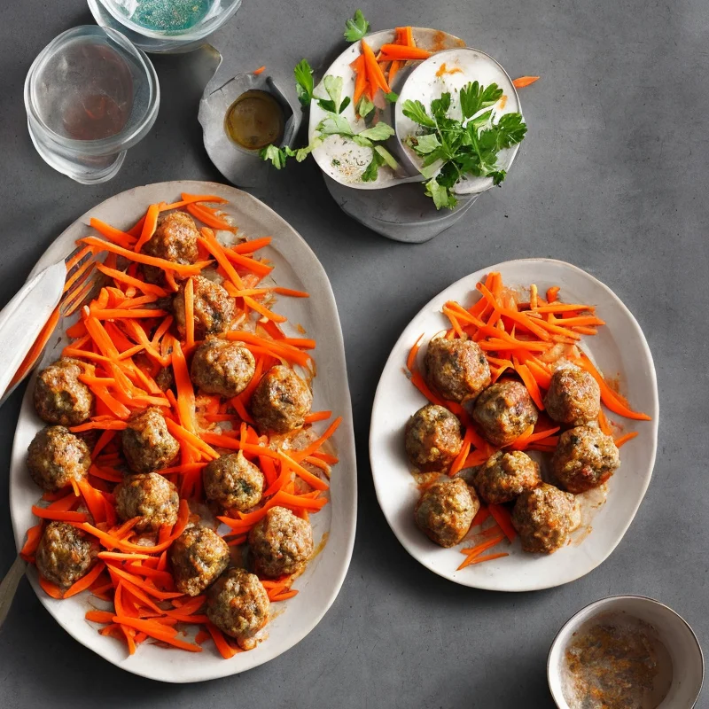 Kalkunfrikadeller med gulerod - Illustration - kan være AI genereret og afvige fra opskriften