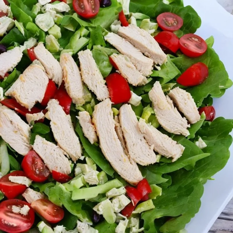 Nem og lækker hønsesalat - Illustration - kan være AI genereret og afvige fra opskriften