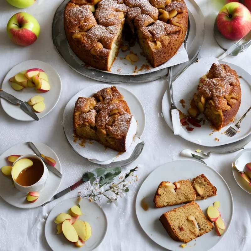 Æblekage til brunch - Illustration - kan være AI genereret og afvige fra opskriften