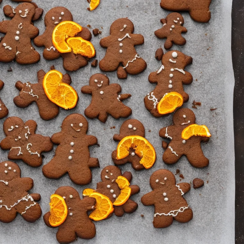 Brunkager med appelsin og chokolade - Illustration - kan være AI genereret og afvige fra opskriften