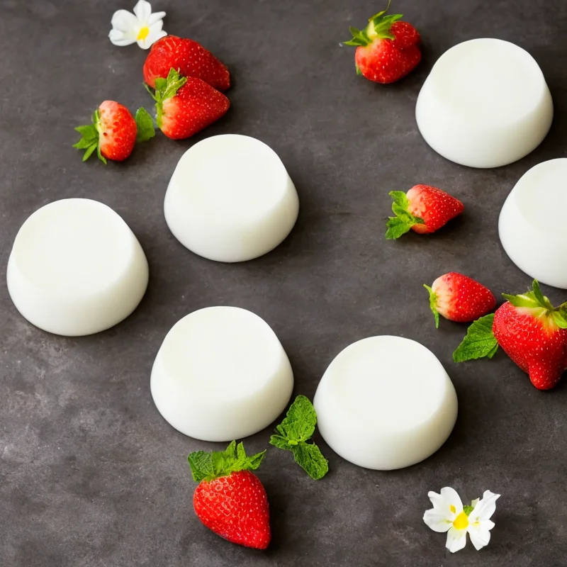 Kærnemælks panna cotta - Illustration - kan være AI genereret og afvige fra opskriften
