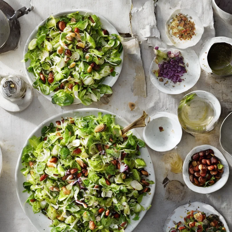 Rosenkålsalat - Illustration - kan være AI genereret og afvige fra opskriften