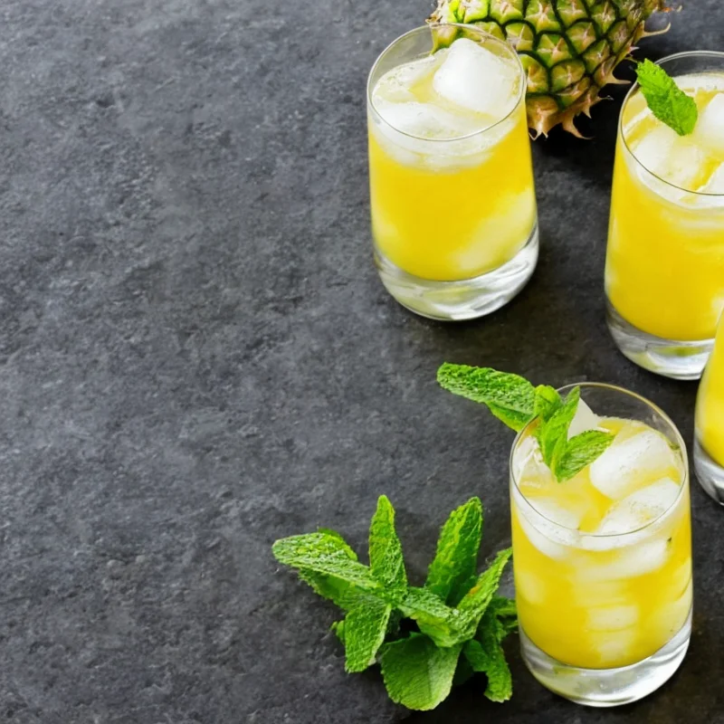 Pineapple fizz - Illustration - kan være AI genereret og afvige fra opskriften