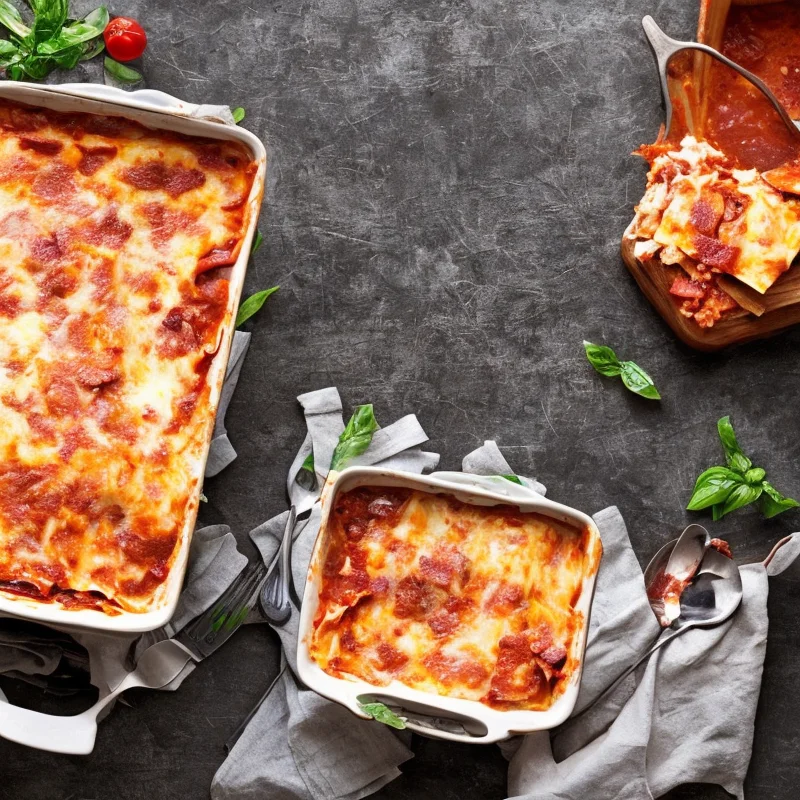 Lasagne med bacon - Illustration - kan være AI genereret og afvige fra opskriften