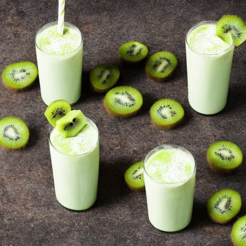 Kiwi milkshake - Illustration - kan være AI genereret og afvige fra opskriften