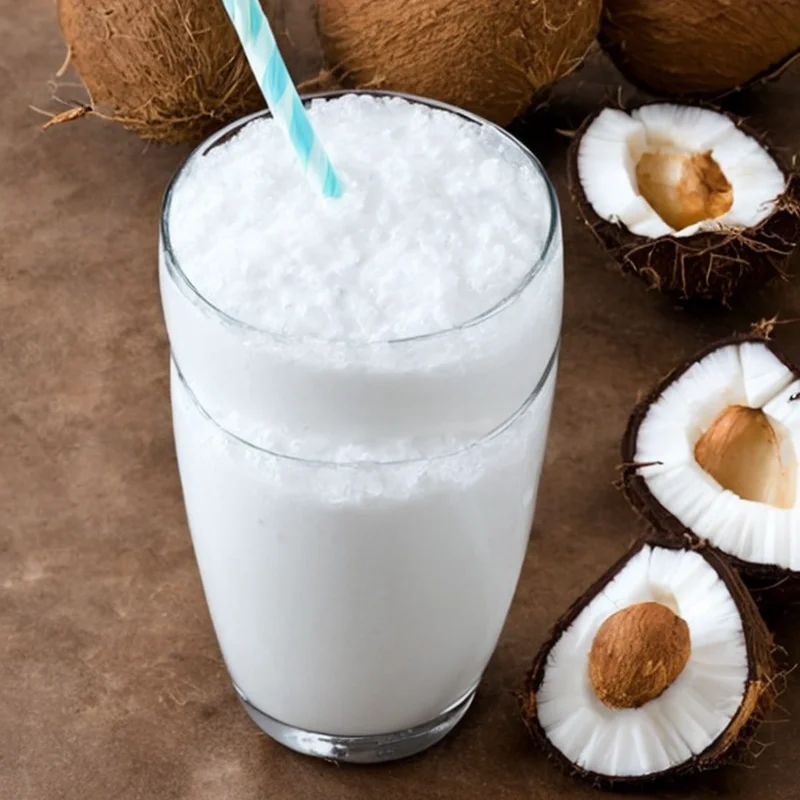 Kokos milkshake - Illustration - kan være AI genereret og afvige fra opskriften
