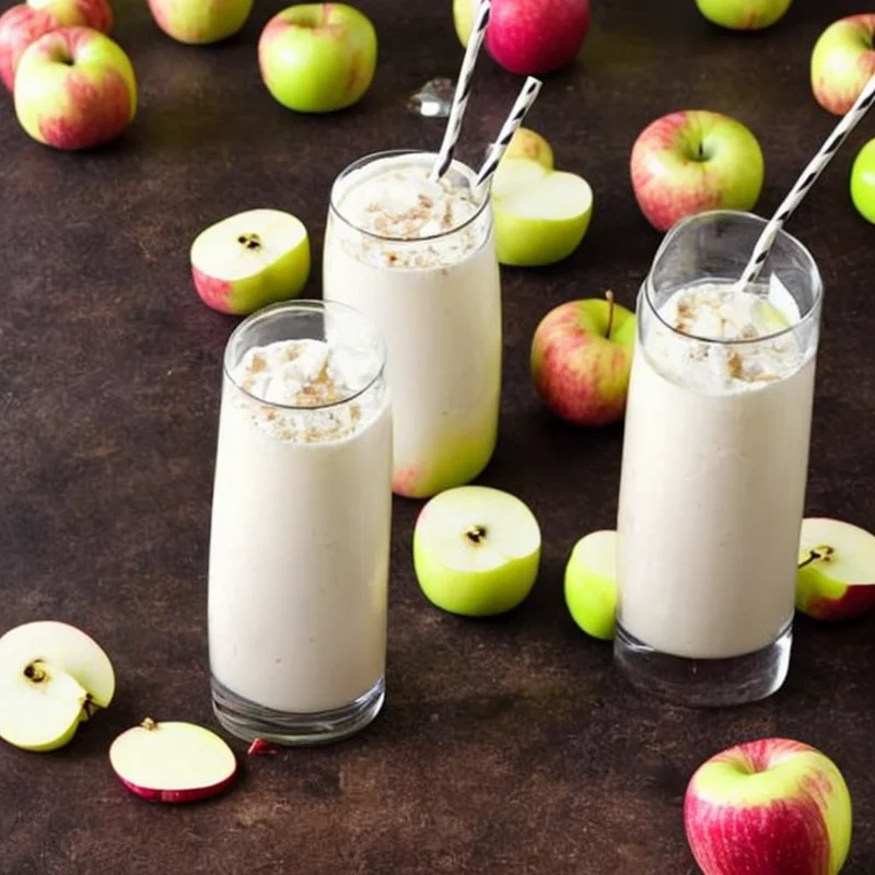 Æble milkshake - Illustration - kan være AI genereret og afvige fra opskriften