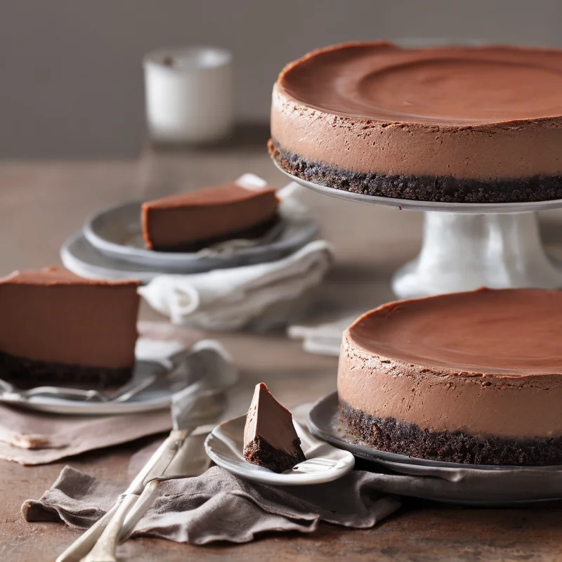 Chokolade cheesecake - Illustration - kan være AI genereret og afvige fra opskriften
