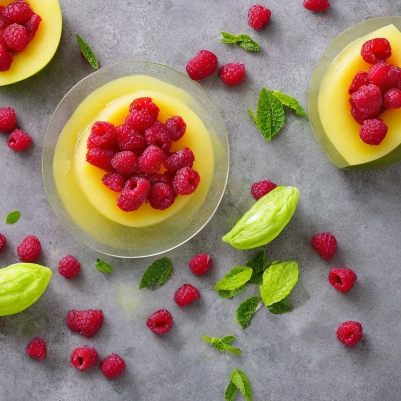 Melon med hindbær - Illustration - kan være AI genereret og afvige fra opskriften