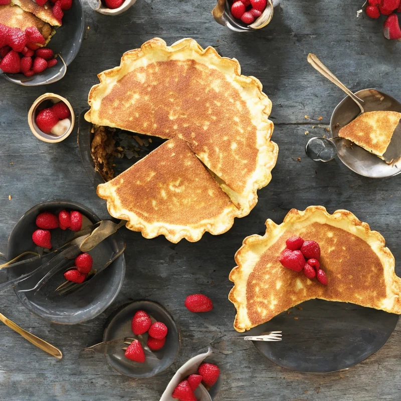 Pandekagetærte - Illustration - kan være AI genereret og afvige fra opskriften