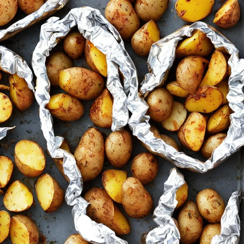 Kartoffelpakker til grillen - Illustration - kan være AI genereret og afvige fra opskriften
