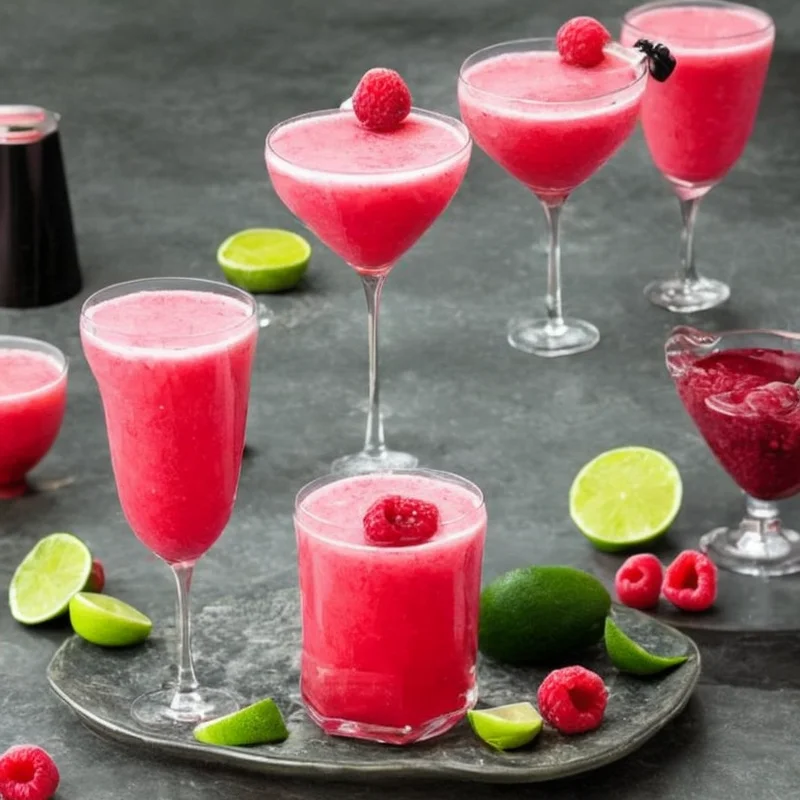 Rasberry daiquiri - Illustration - kan være AI genereret og afvige fra opskriften