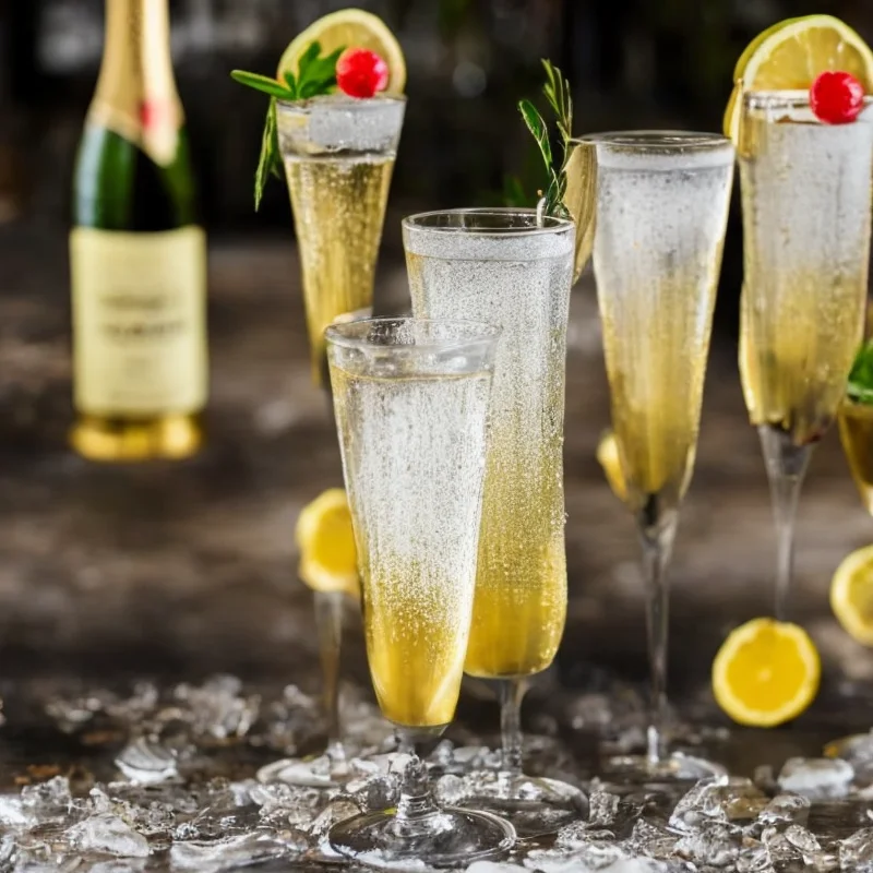 Den rigtige champagnebrus - Illustration - kan være AI genereret og afvige fra opskriften