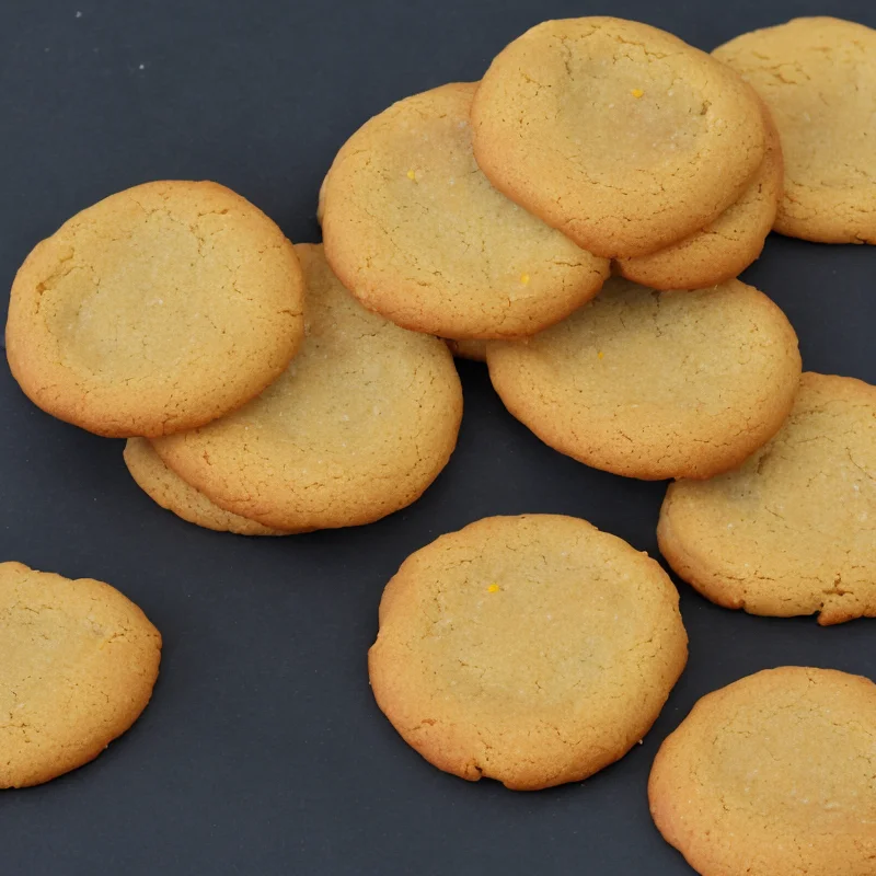 Småkager med appelsinsmag - Illustration - kan være AI genereret og afvige fra opskriften