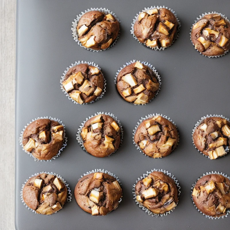 Snickers muffins - Illustration - kan være AI genereret og afvige fra opskriften