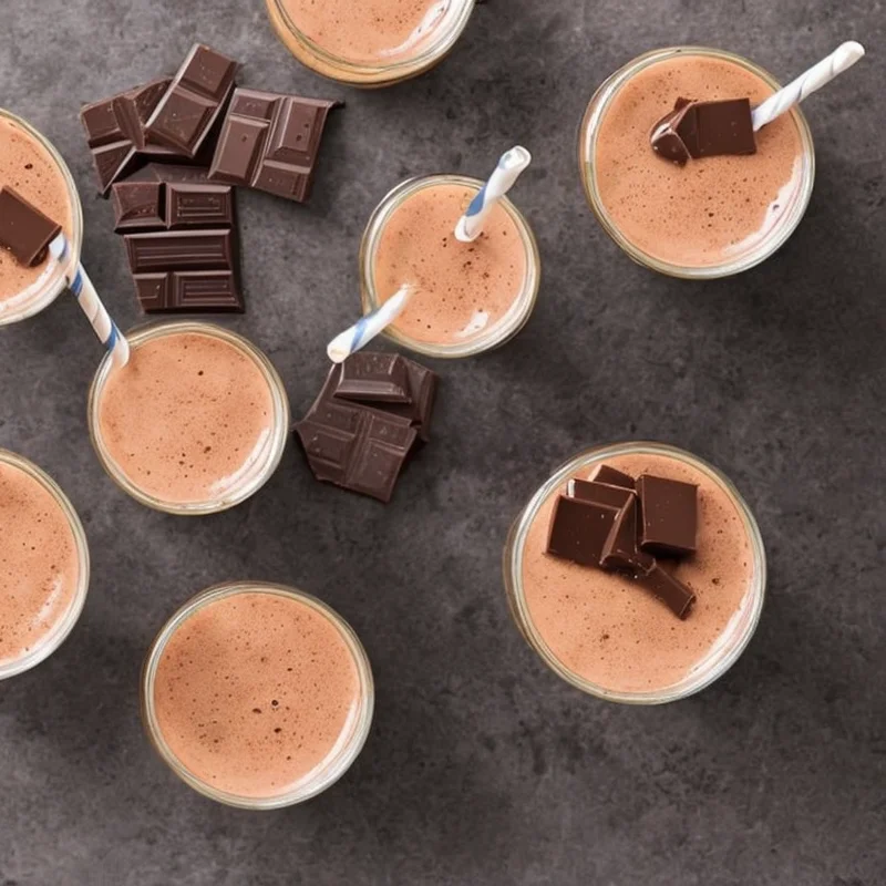 Smoothie med chokoladesauce - Illustration - kan være AI genereret og afvige fra opskriften