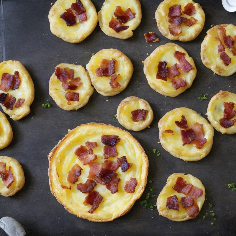 Kartoffeltærte med bacon - Illustration - kan være AI genereret og afvige fra opskriften