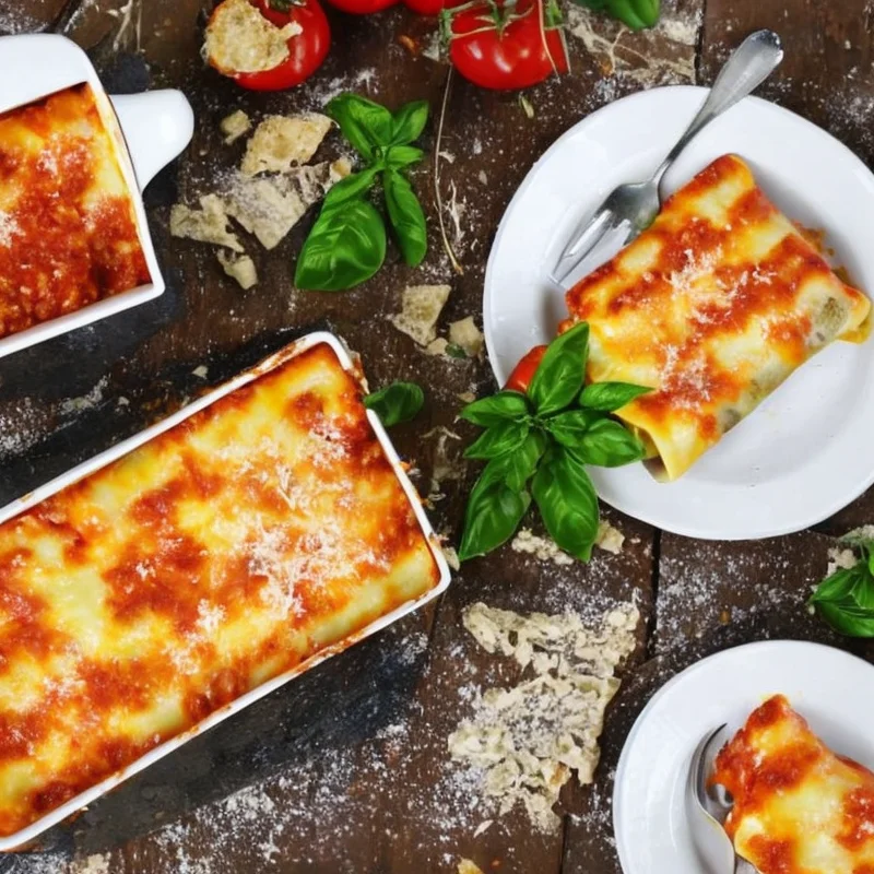 Lækre oste cannelloni - Illustration - kan være AI genereret og afvige fra opskriften