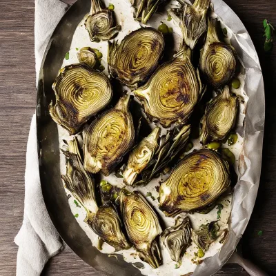 Kalvekød med grillede artiskokker