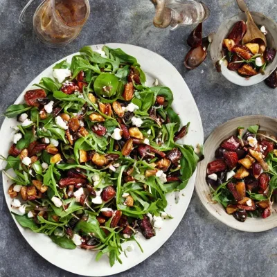 Varm daddelsalat