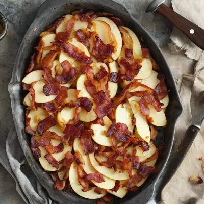 Æble-bacon med løg