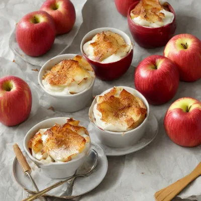 Bagt æbledessert